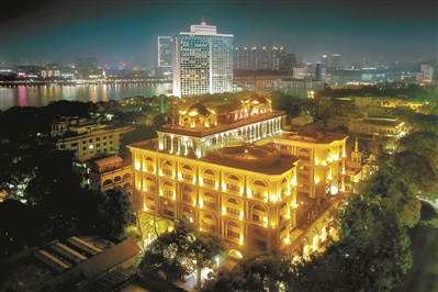 沙面島，勝利賓館，前身是20世紀初英國人建造的“維多利亞大酒店”。