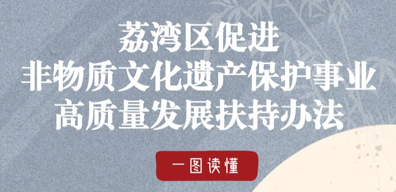 【一圖讀懂】《荔灣區促進非物質文化遺產保護事業高質量發展扶持辦法》