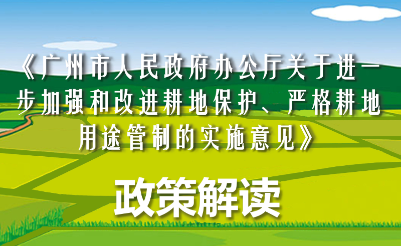 【一圖讀懂】《廣州市人民政府辦公廳印發關于進一步加強和改進耕地保護、嚴格耕地用途管制實施意見的通知》政策解讀