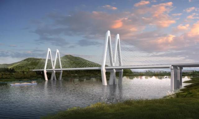 ▲惠增高速東江大橋效果圖 ▲惠增高速東江大橋效果圖